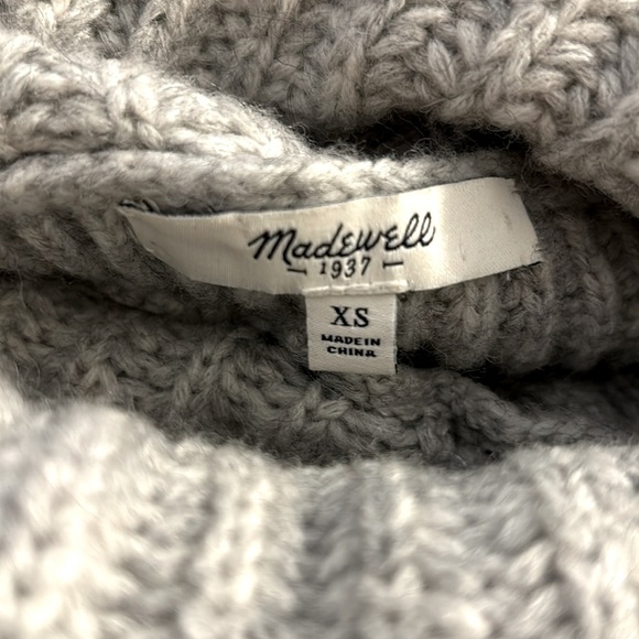 Madewell Turtleneck Cable Knit City Block Sweater Women’s size‎ XS Oversized - Picture 6 of 7